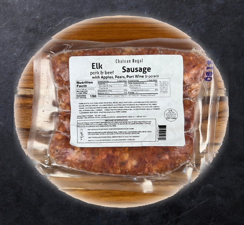 Elk Sausage With Apples & Pears 12oz (Frozen)