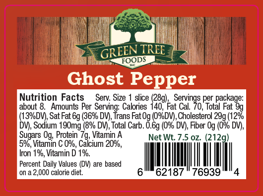 GREEN TREE GHOST PEPPER CHEDDAR CHEESE